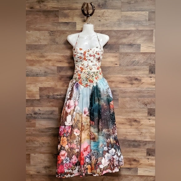 New with tags The Muse Basque-Waist Midi Dress  AnthropologieSize : Small - Picture 9 of 9